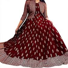 China Linen Fabrics Glorious Designed Gown 1piece long kurti different koti, Gown long kurti For Sty picture
